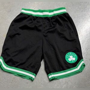 Celtics Black and Green Athletic Shorts
